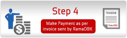 Make payment as per invoice sent by RamaDBK